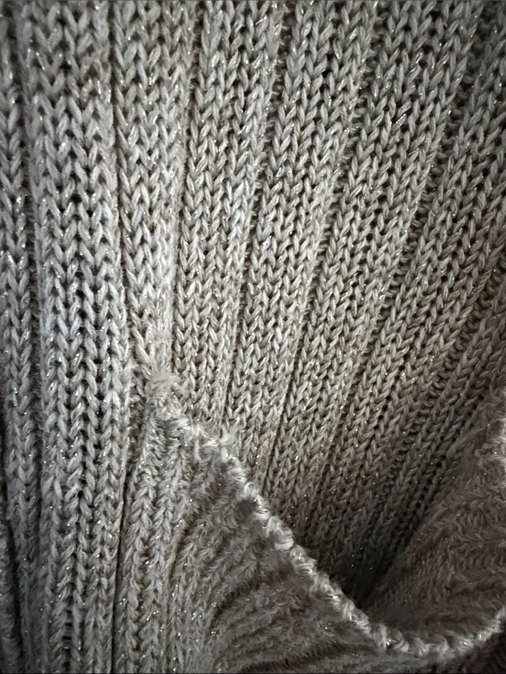 Soft Surroundings Ribbed Button-Front Long Cardigan in Taupe Heather . Sz M